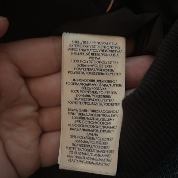 Gorgeous Chaps XS bomber jacket - black with abstract flowers 🌺 - Picture 7 of 7